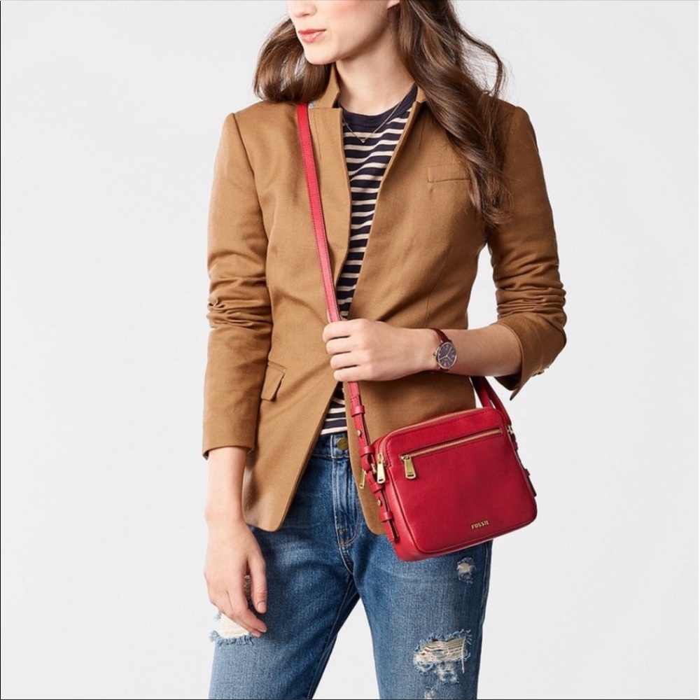 Fossil leather crossbody bags
